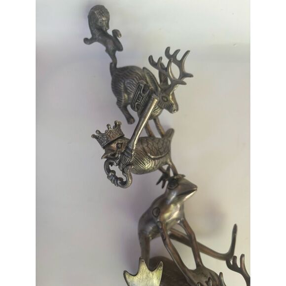 Vintage Avant Guard Whimsical Etched Pewter Animal Sculpture - Picture 7 of 8